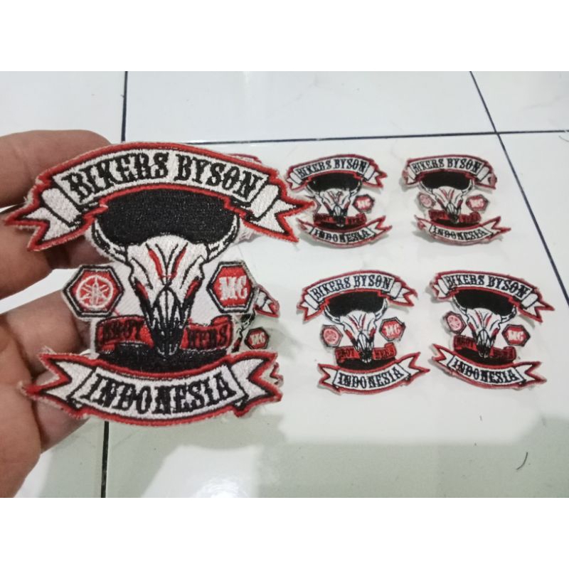Emblem patch bordiran Bikers Byson Indonesia