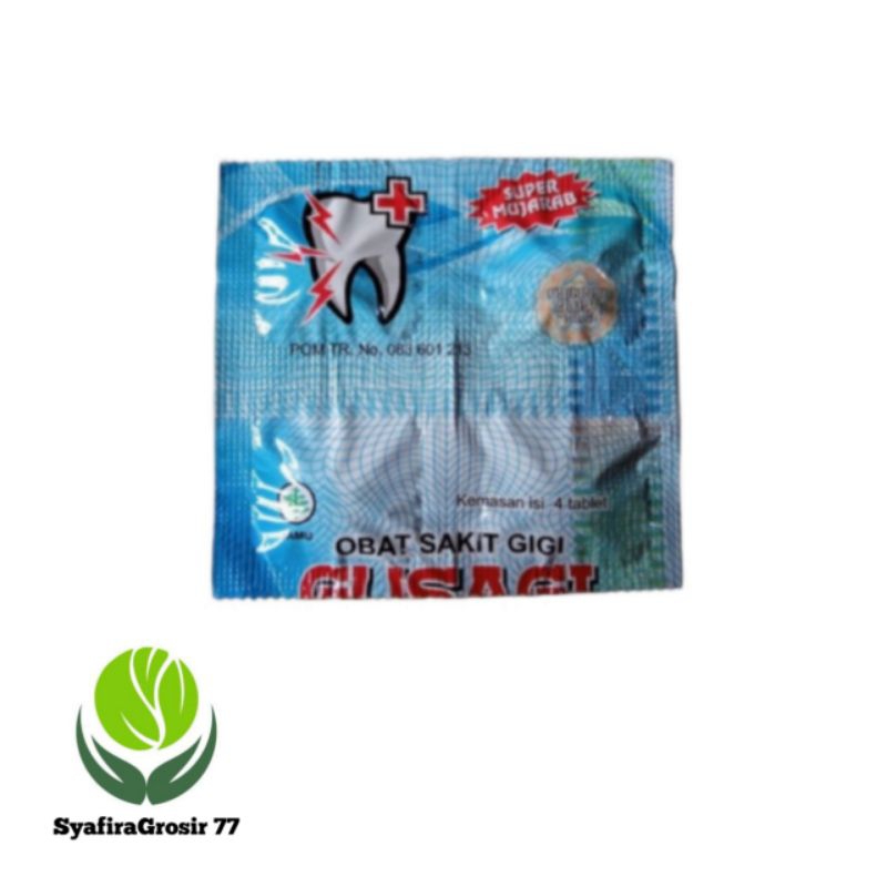 Obat Sakit Gigi GUSAGI Obat Paling Ampuh [Per Lembar isi 4 Tablet] Original