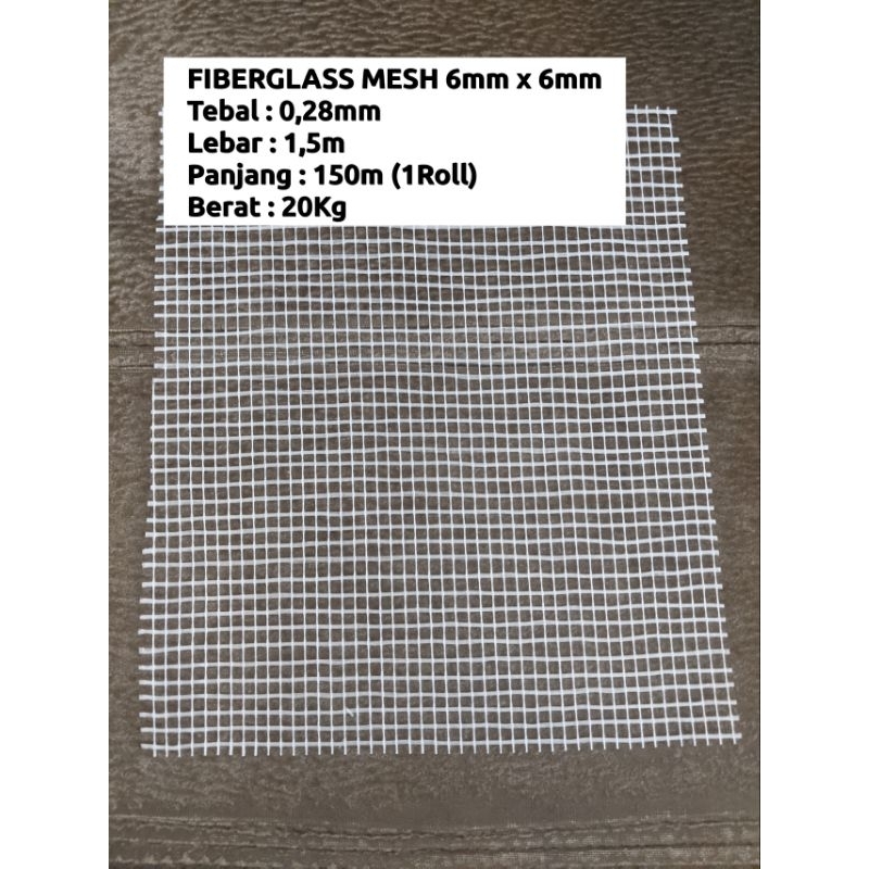 Fiber Glass Mesh 6mmx6mm Per Roll / FiberGlass Mesh 6mm x 6mm