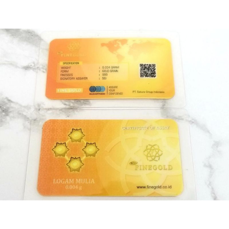 GIFT SERIES FINEGOLD MICRO GOLD MINI GOLD 0.001 GR 0.002 GR 0.003 GR 0.005