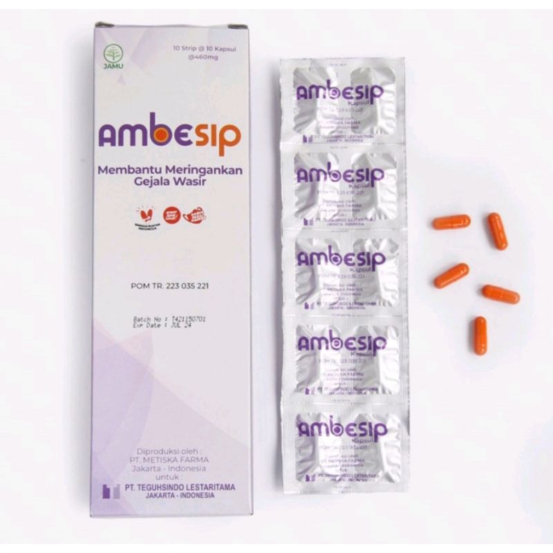 AMBESIP Per Strip Obat Wasir Ambeien sulit BAB