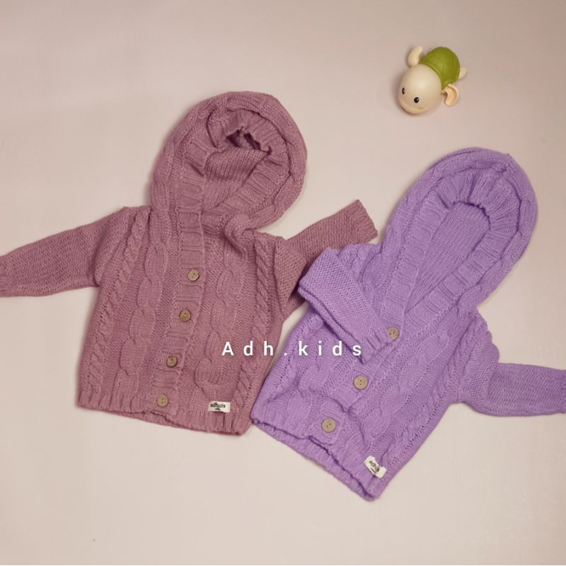 Cardigan Hooble rajut bayi &amp; anak 0 month - 03 years|Newborn