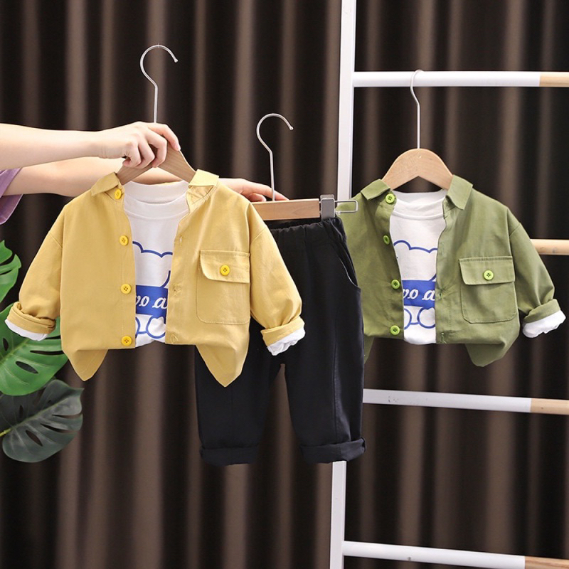 satu set anak laki laki import / setelan 3in1 anak cowok import