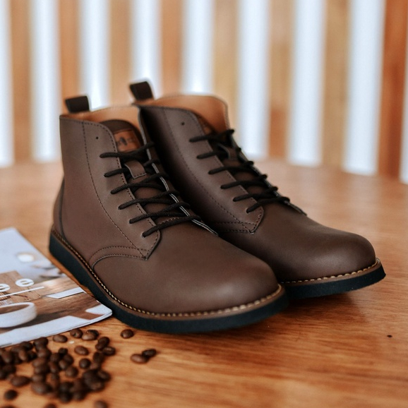 Eleanor Dark Brown | Sepatu Boots Pria Casual Shoes Chukka Boot Footwear Jumbo Big Size 45-49 Besar | FORIND x Footstep