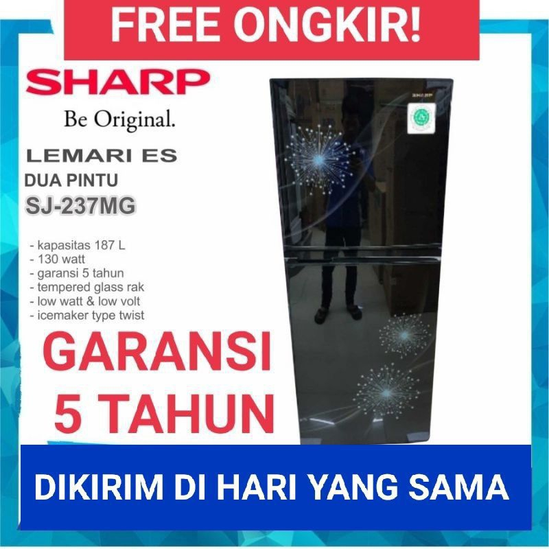 KULKAS 2 PINTU SHARP SJ237MG SJ 237 MG SJ 237 MG