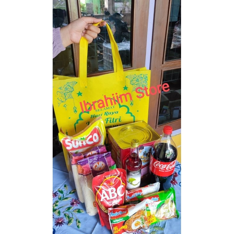 (ISI 12PCS / JUMBO) GOODIE BAG LEBARAN JUMBO TAS PARSEL LEBARAN IDUL FITRI JUMBO TEBAL UKURAN 35x45x15 cm / TAS PARSEL LEBARAN IDUL FITRI MURAH / TAS PARSEL LEBARAN MURAH