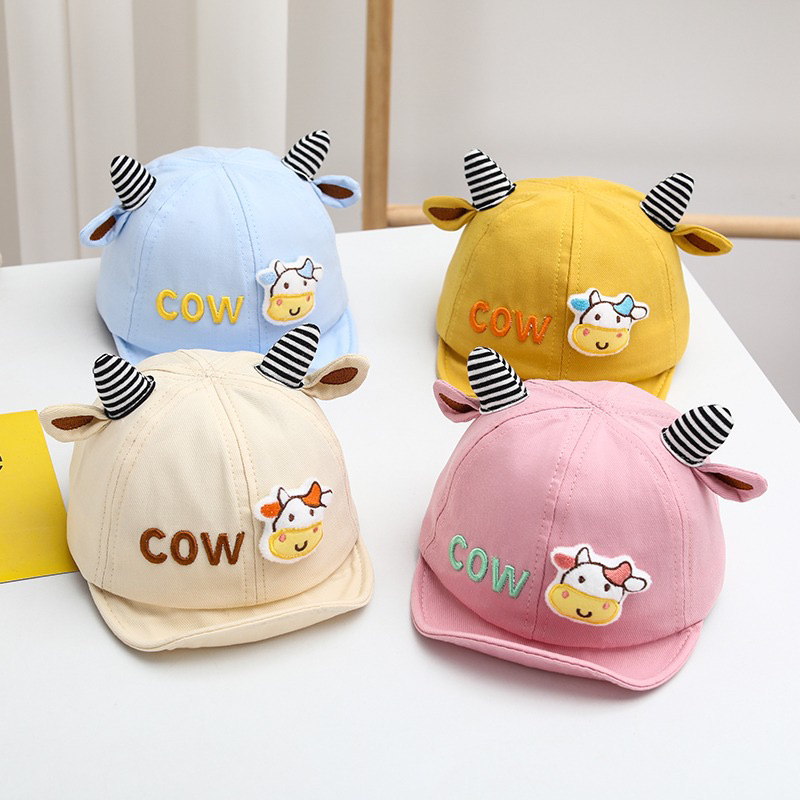 8-24 bulan Topi Baseball Import Model Cow Tanduk Garis