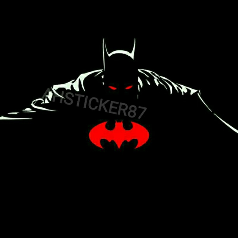 HEBOH Stiker Mobil Cutting Stiker Kaca Mobil Stiker Siluet Batman Stiker Batman