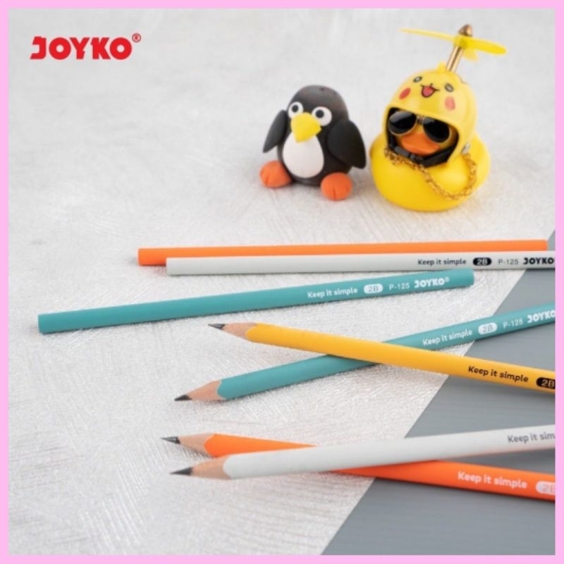 

pensil 2B joyko P 125 warna pastel dove cantik bikin semangat belajar for computer scanning