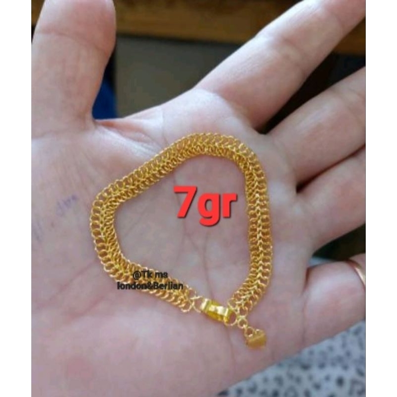 Gelang Emas 24K Kadar 99,99%.