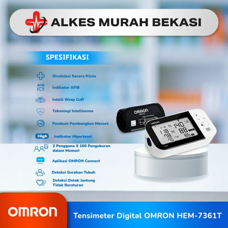 Ready stok!!! Tensi Digital Omron HEM-7361T / Tensi Omron 7361 / Omron 7361 / Tensi Digital Omron