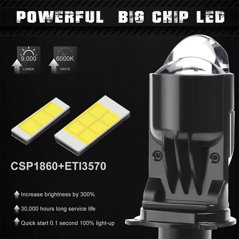 Lampu Mini Projector Led H4 RTD Rayton M01X 40 Watt Original Bergaransi