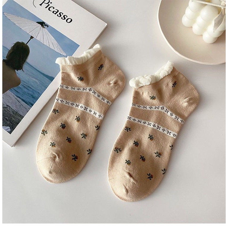 KAOS KAKI WANITA MOTIF CUTE BEAR / KAOS KAKI PENDEK MATA KAKI FASHION WANITA IMPORT JRW0160