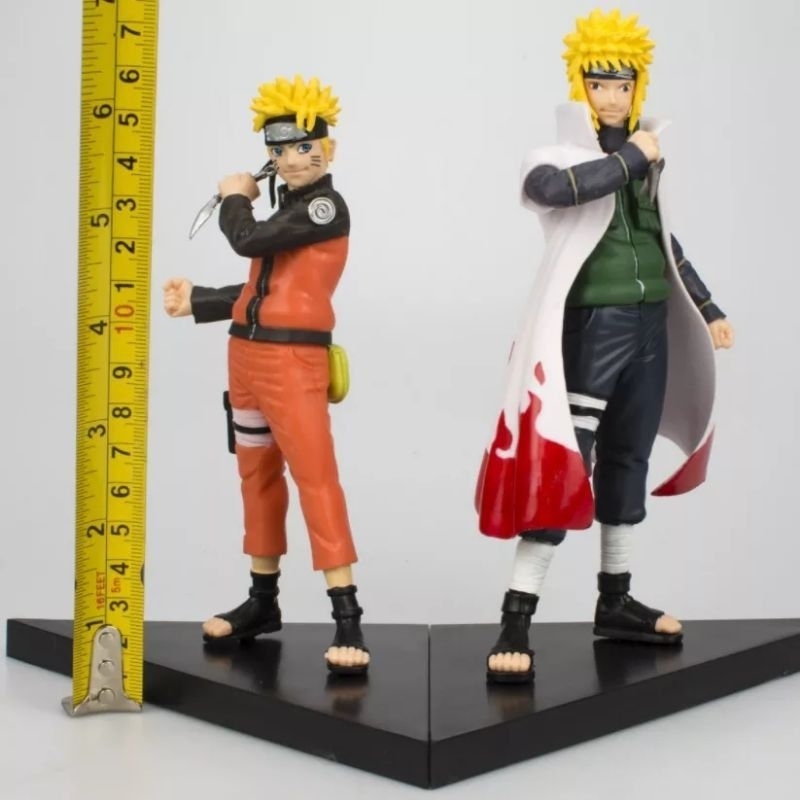 ANIME CARTOON NARUTO SHIPUDDEN MINATO NAMIKAZE WITH NARUTO UZUMAKI 1 SET 2PCS - KARAKTER ANIME