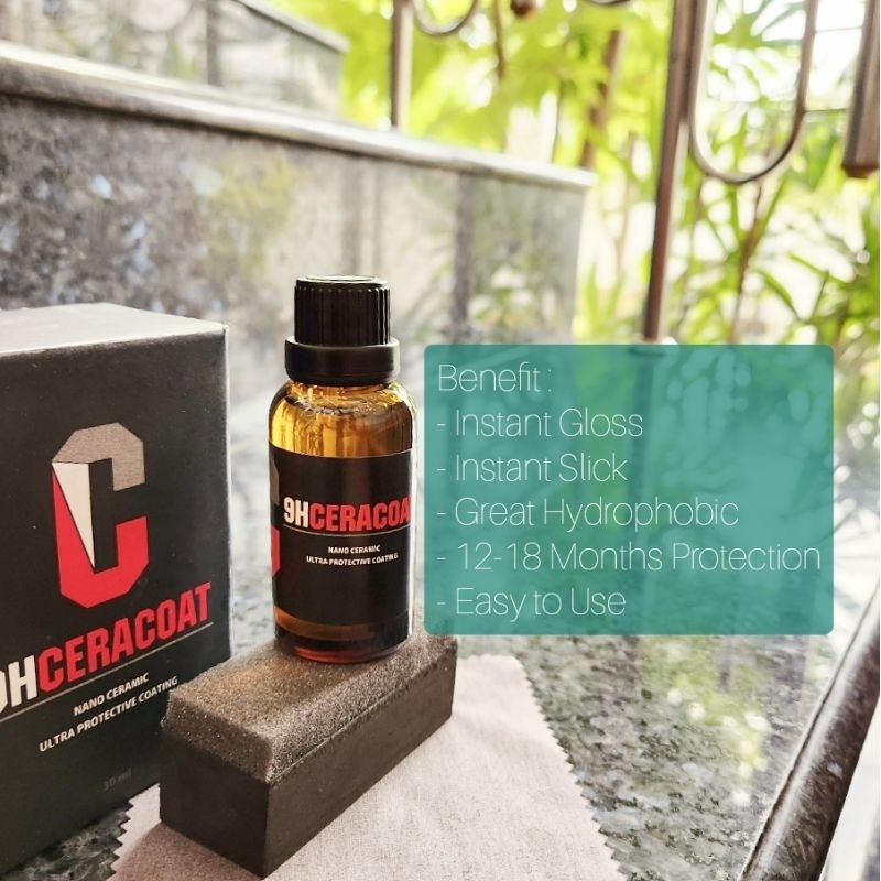 Ceracoat 9H 30ml Real Coating Bikin Mobil Motor Kilap & Hydrophobic Asli Coating Factory Solo