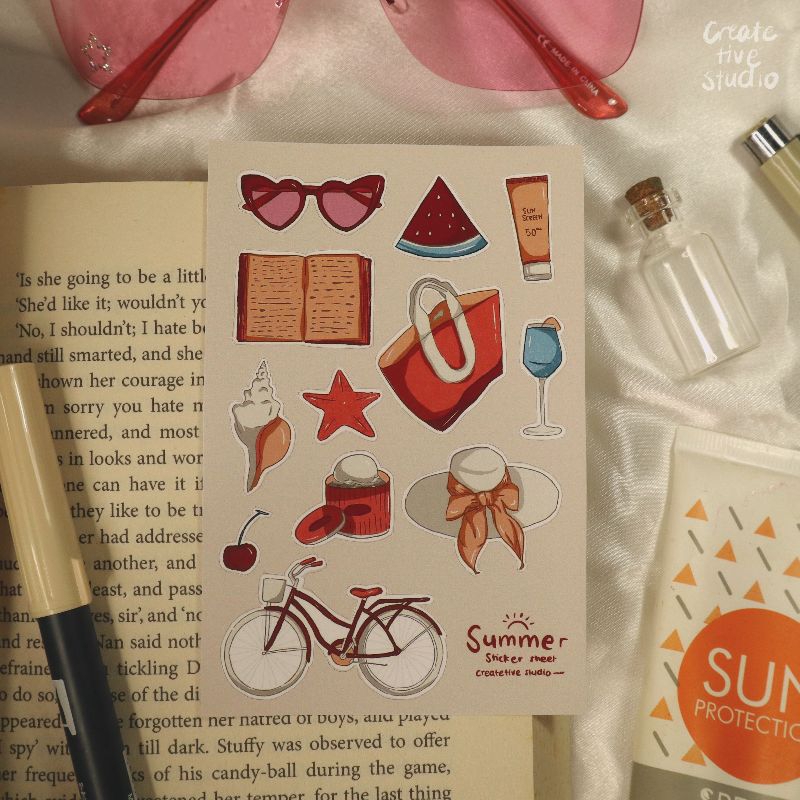 

Summer lovin' sticker sheet & pack (12 pieces)