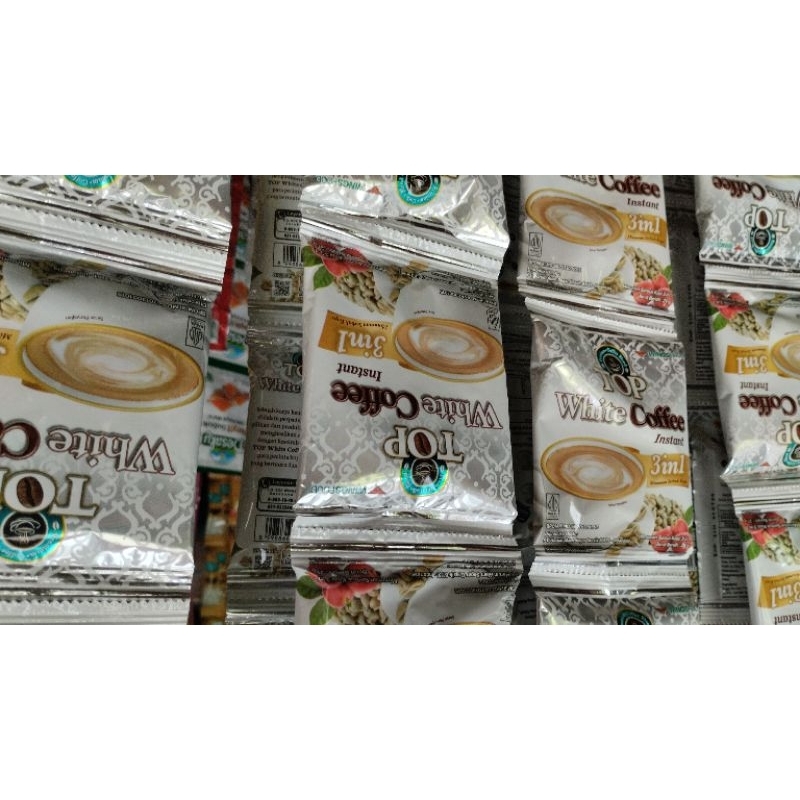 top white coffee renceng 12 sachet