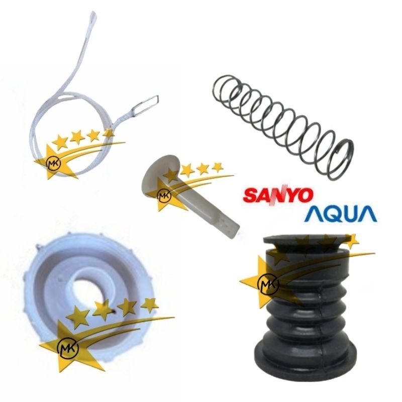 Seal karet + Tutup Pembuangan Mesin Cuci Sanyo aQua 2 Tabung