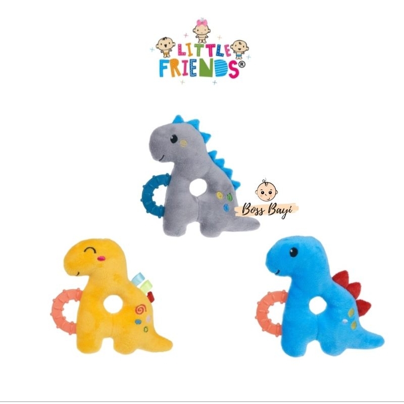 LITTLE FRIENDS - Rattle O / Mainan Bayi Anak + Teether Bentuk Dinosaurus - LFR8010 LFR8020 LFR8030