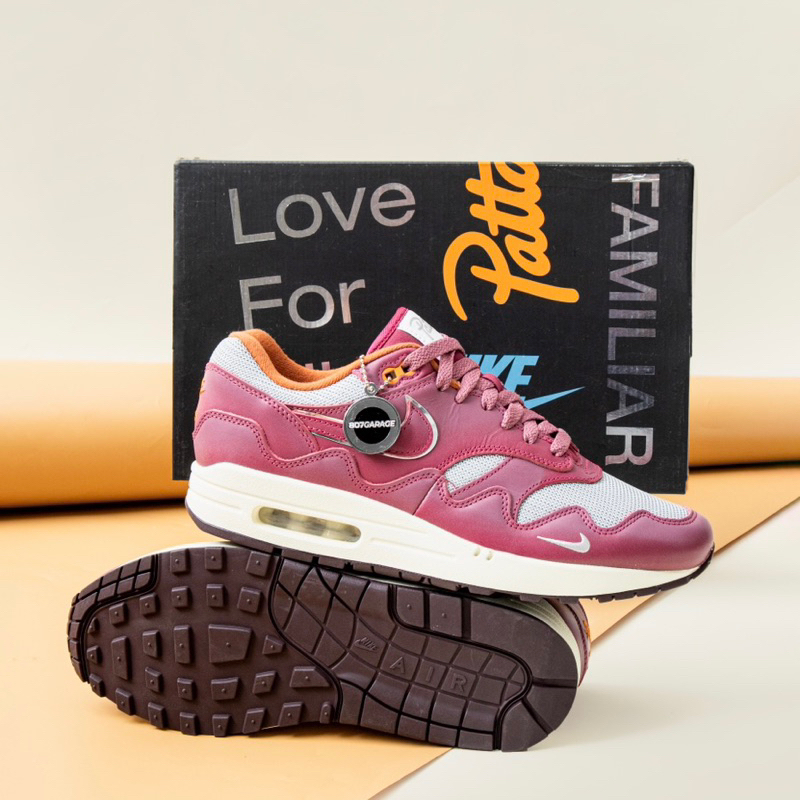 Air Max 1 Patta Waves Rush Maroon