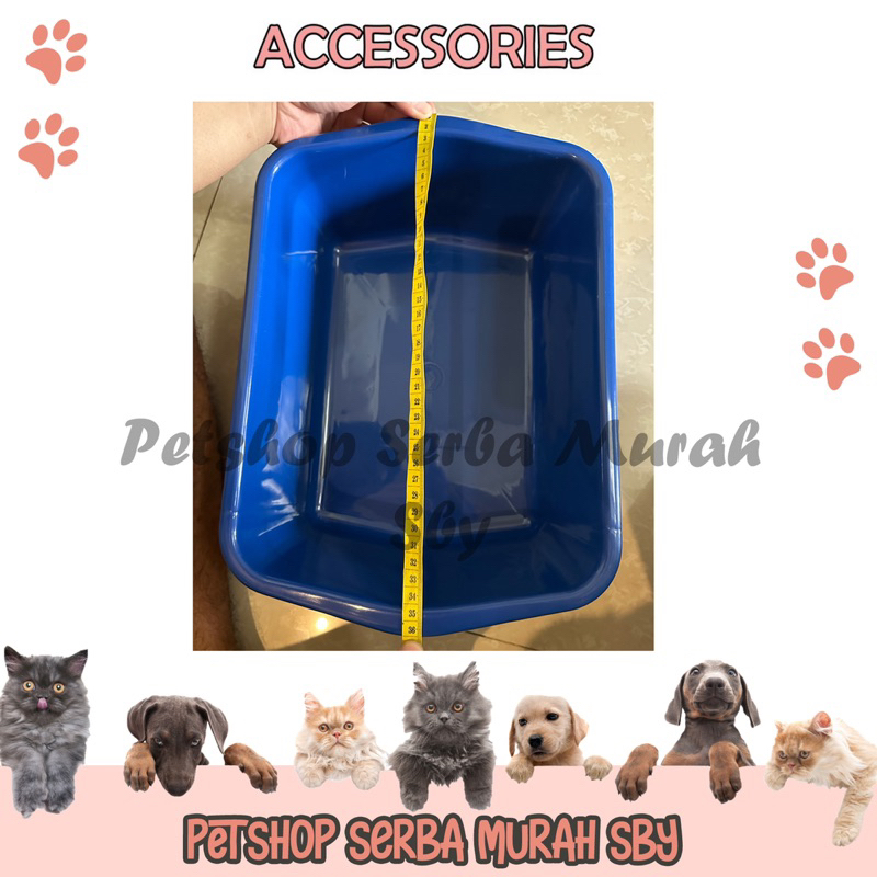 Litter Box MEDIUM / SEDANG Tempat Untuk Pasir Kucing - Accessories Hewan Peliharaan