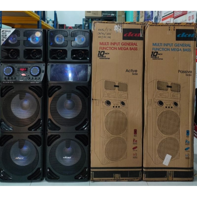 Speaker Aktif DAT MGM 522 Double BASS 10" Karaoke Bluetoot