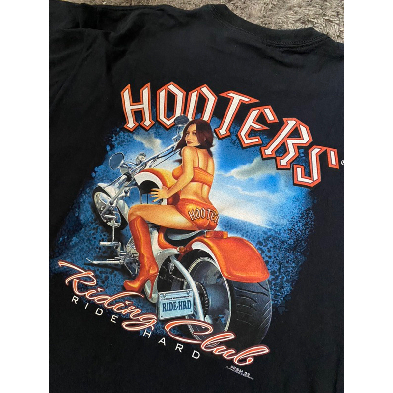 vintage hooters riding club tshirt/baju