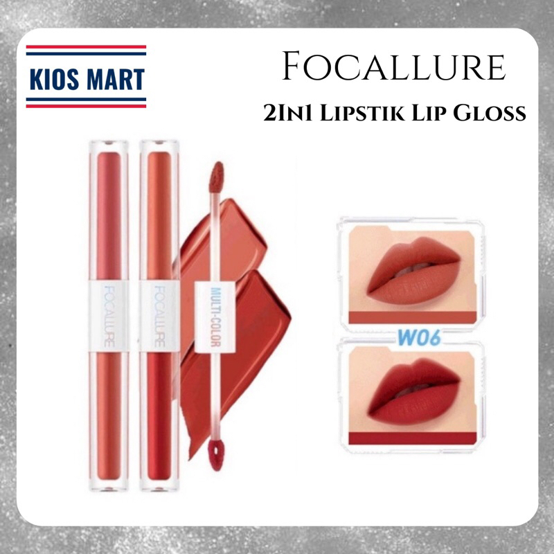 Focallure Multicolor 2 in 1 Lipstik &amp; Lip Gloss