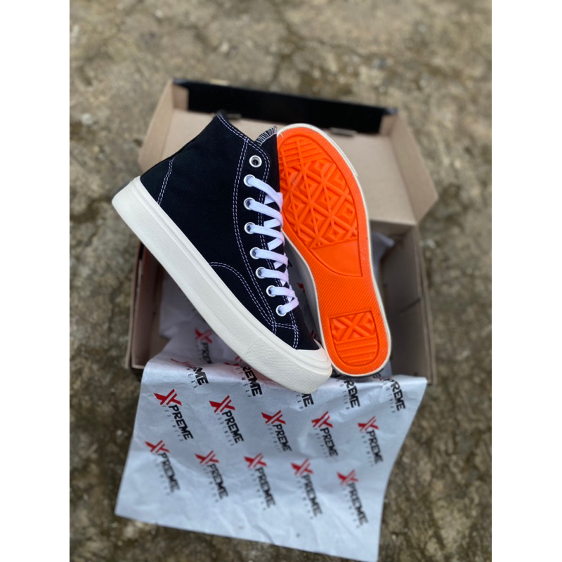 Sepatu Sneakers Pria XPREME Amarlov Etnic High black white ORIGINAL | Sepatu Sneakers | Sepatu Sekolah