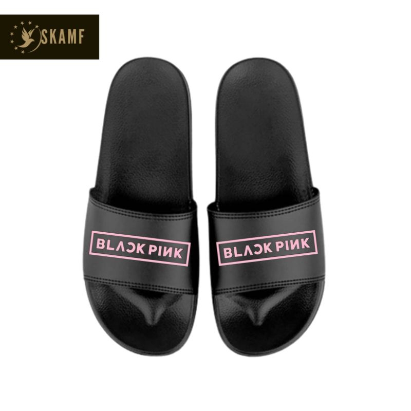 SANDAL SLIP ON | SENDAL | BLACK PINK | SENDAL BEST SELLER | SLIP ON PRIA WANITA UNISEX | SANDAL SLID