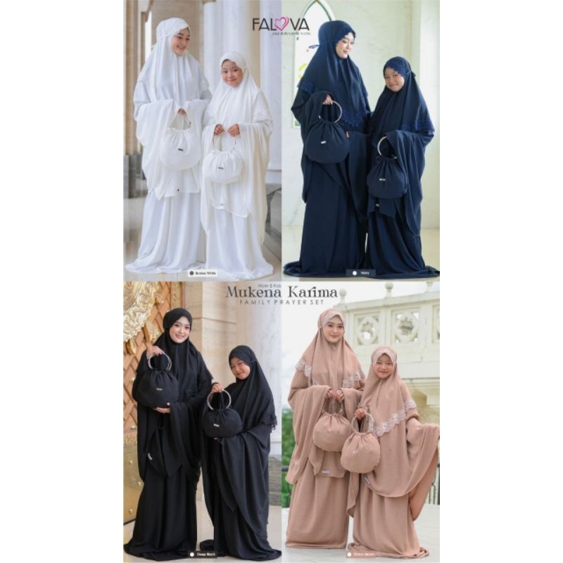 Mukena Falova - Karima Mukena Polos Renda