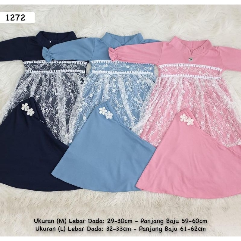 Gamis anak set hijab umur 1-3tahun