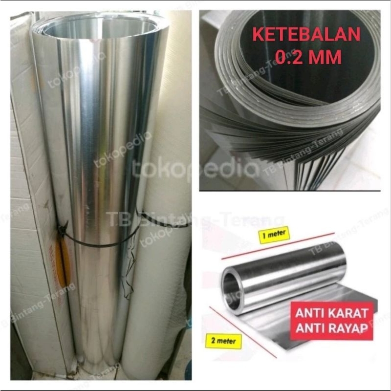 Seng Plat Aluminium Lembaran 2 m X 1 M X 0.2 mm