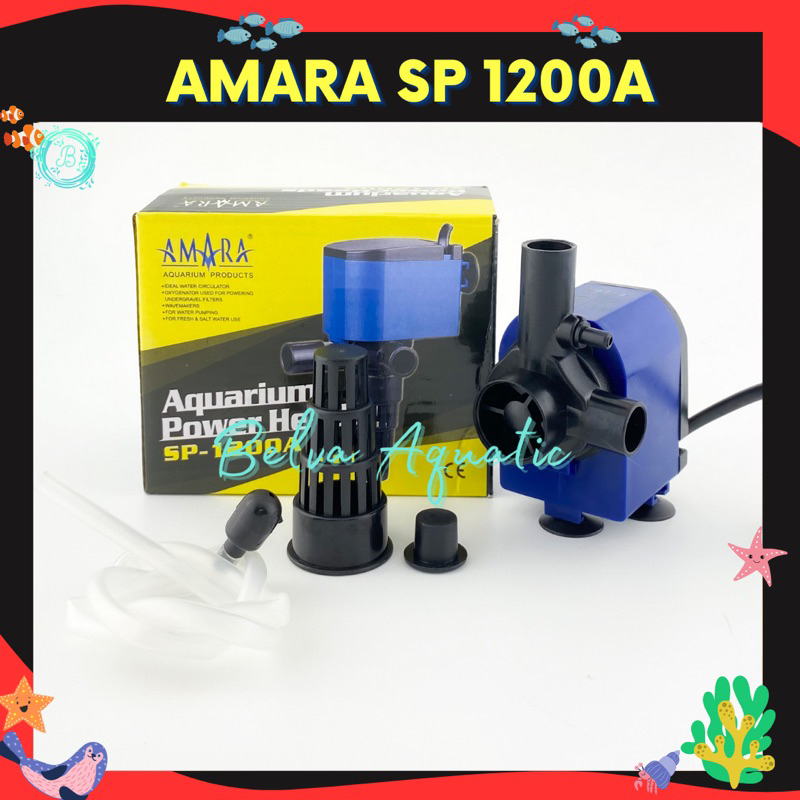 Amara SP1200A Powerhead Aquarium Pompa Aquarium Pompa Hidroponik Pompa Celup Aquarium Amara SP 1200A