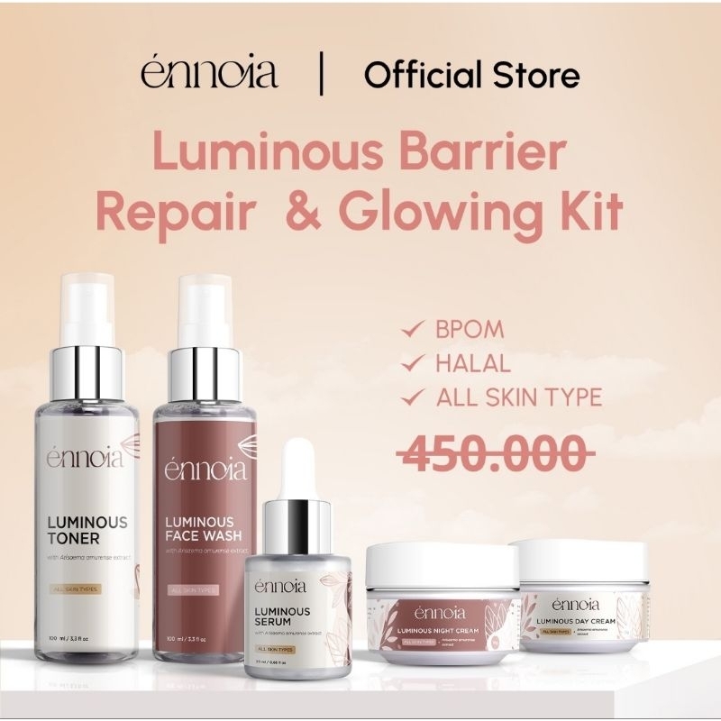 [LIMITED SALE] ENNOIA LUMINOUS SERIES HAMPERS NOODEN.ID x ENNOIA SERIES BPOM Daily Skincare Routine 