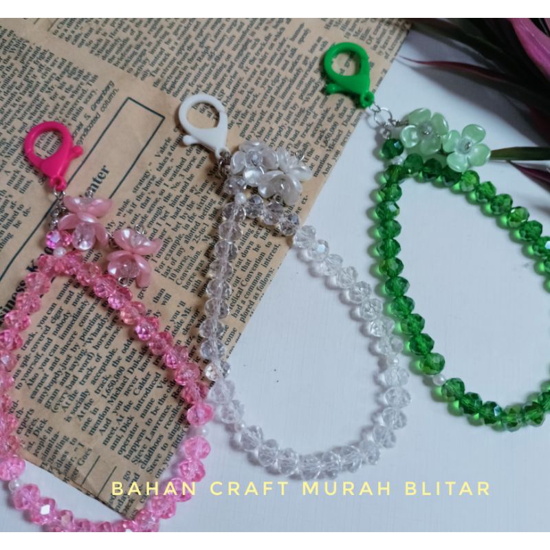 Tasbih kristal multifungsi 33 butir kelopak bunga 2