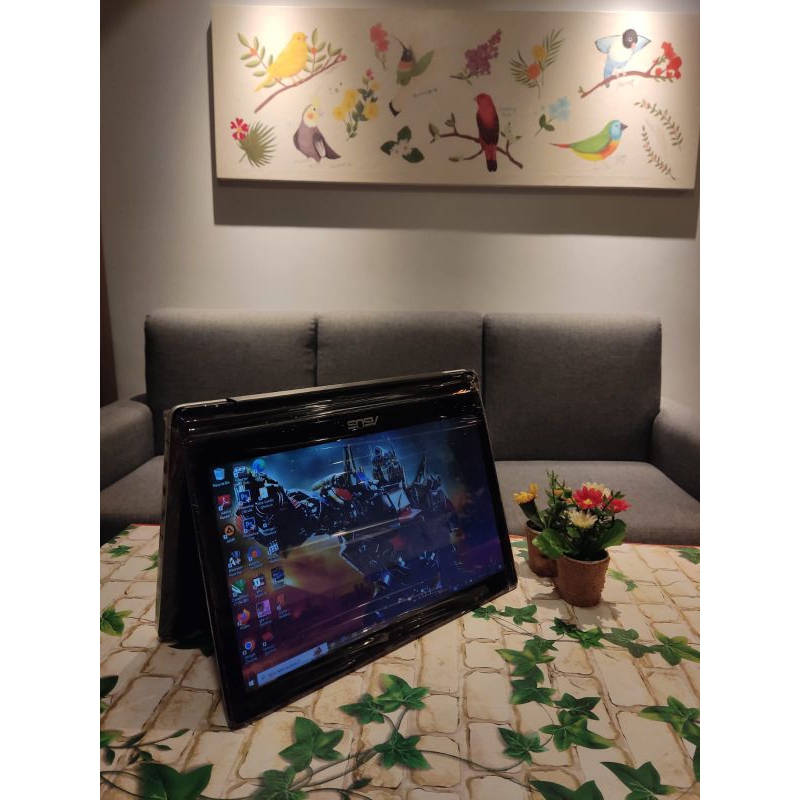 Laptop Asus Transformer Flip Ram 8Gb Ssd 128Gb Core i3 Windows 10 Siap Pakai Dual Vga Fitur Lengkap
