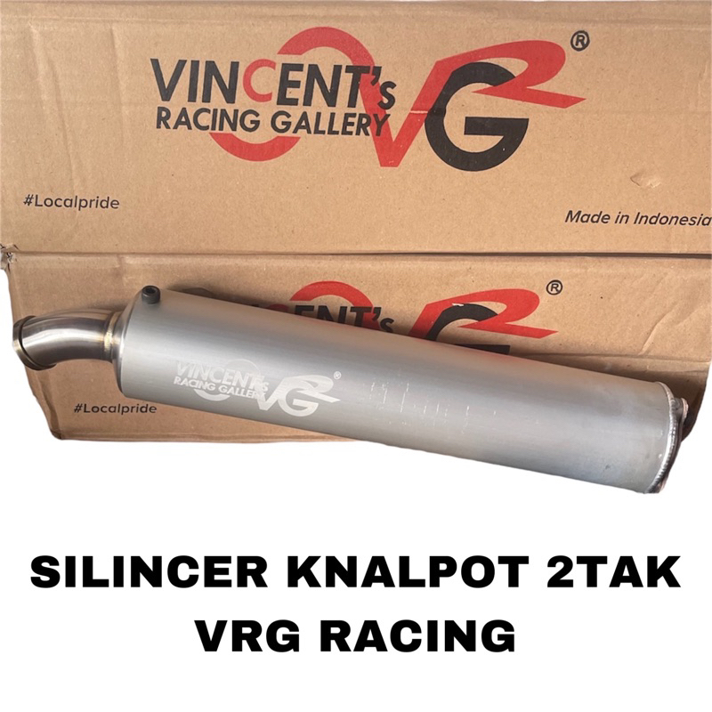 SILINCER VRG RACING KNALPOT 2TAK ALMUNIUM SARANGAN STAINLIS NINJA FIZR SATRIA HIU LUMBA NSR BONUS KL