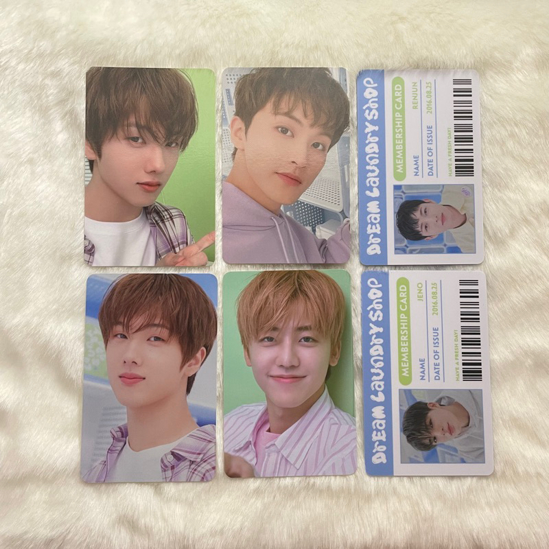 PC PHOTOCARD JENO JAEMIN MARK RENJUN JISUNG SELCA CONCEPT MEMBERSHIP CARD LAUNDRY SHOP NCT DREAM