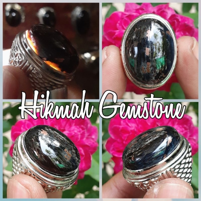 Batu Fosil Kayu Aren Tembaga Semi Kristal