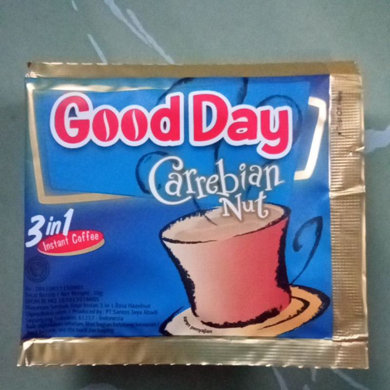 

goodday carrebian nut 1 renceng isi 10 sachet