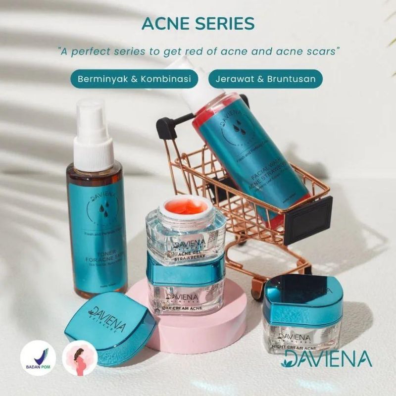 Paket Acne Series Daviena Skincare/Ecer Paket Acne Daviena skincare