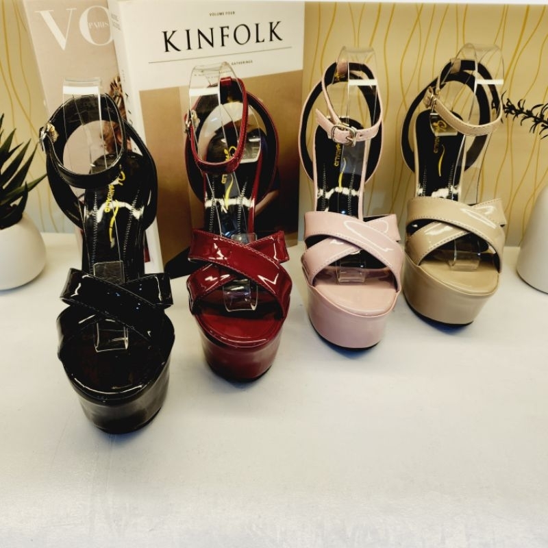 DIDARA | High Heels 15 cm | Sendal wanita glosy