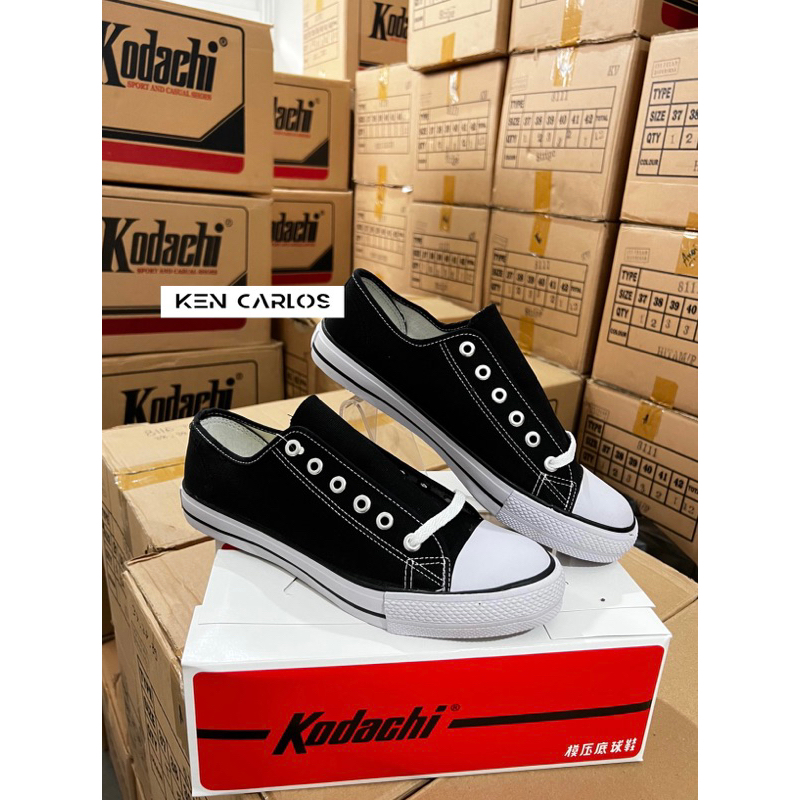 Sepatu Kodachi Campus 902 Black White Pendek / Low Cut Original / Sepatu Sekolah Casual Canvas Hitam