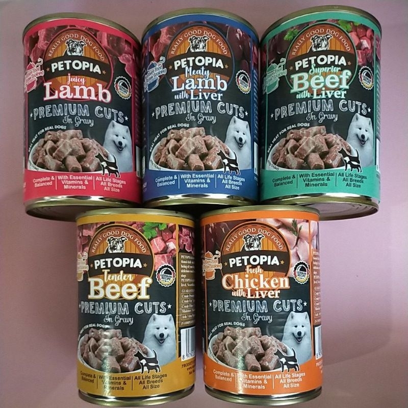 Makanan Anjing Kaleng Petopia Premium Cuts 415g