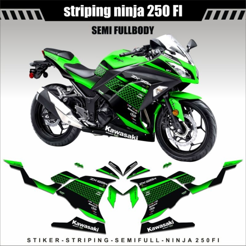 DECAL STRIPING NINJA 250 FI SE SEMI FULL / STIKER MOTOR KAWASAKI NINJA 250 FI