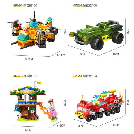 Mainan Transport Bricks 6 in 1 Block Mainan Anak Blocks Mainan Block Balok Susun Mobil Mainan Mobil Rakit Bricks Block