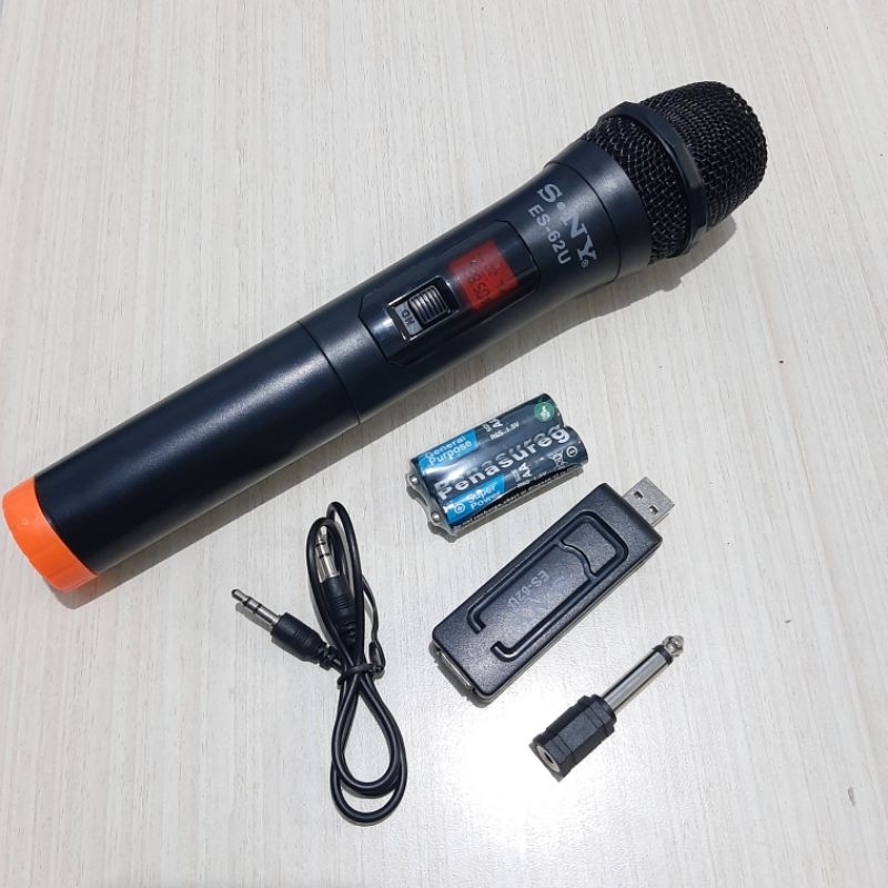 MIC WIRELESS USB V SONY ES-62U Mikrofon Wireless Single Dengan Usb