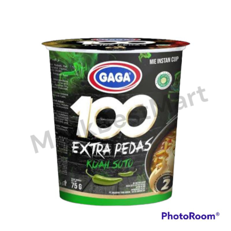 GAGA Mie Instan Cup Extra Pedas Japaleno 75 G