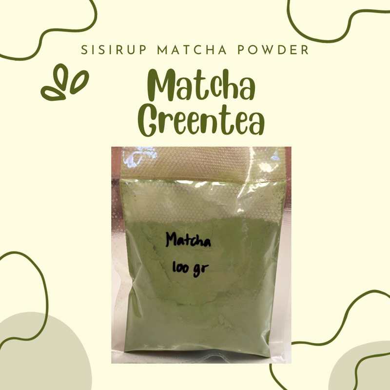 SISIRUP Pure Japan MATCHA POWDER 100 GR / Green Tea Powder / Matcha Drink / Halal